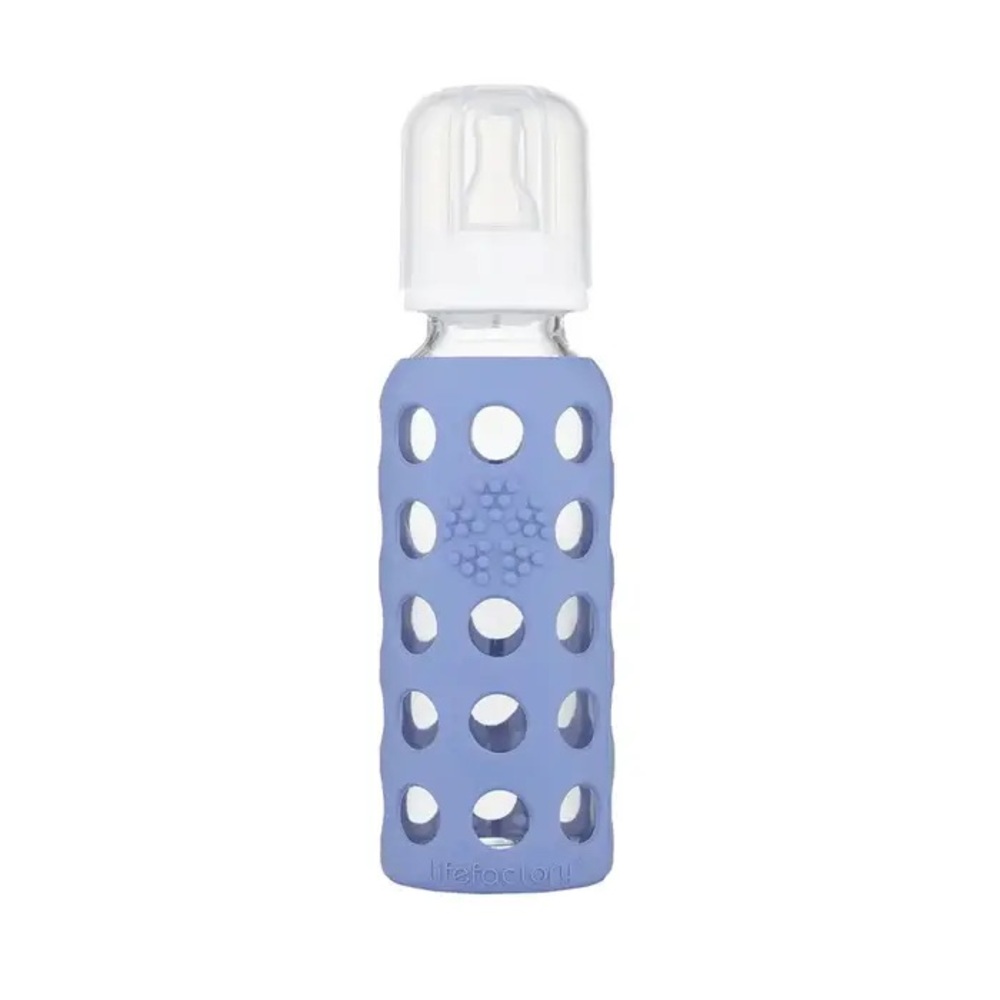 BNWT LIFEFACTORY
Glass Baby Bottle (9 oz) blueberry